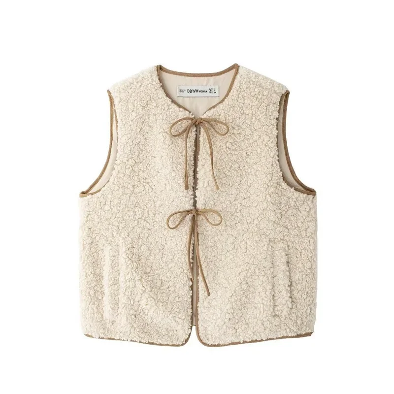 SAW Быстрая продажа трансграничный стиль женская мода жилет без рукавов с круглым