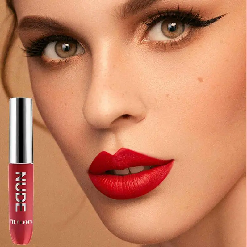 

Matte Liquid Lipstick Set Waterproof Long Lasting Sexy Red Lip Stick Non-Stick Cup Makeup Pen Cosmetic Not Fade Matte Gifts