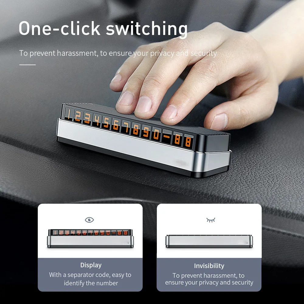 

Car Stickers Temporary Parking Card Telephone Number Holder Auto Park Mobile Phone Number Plate Car Numbers Stickers Accessories