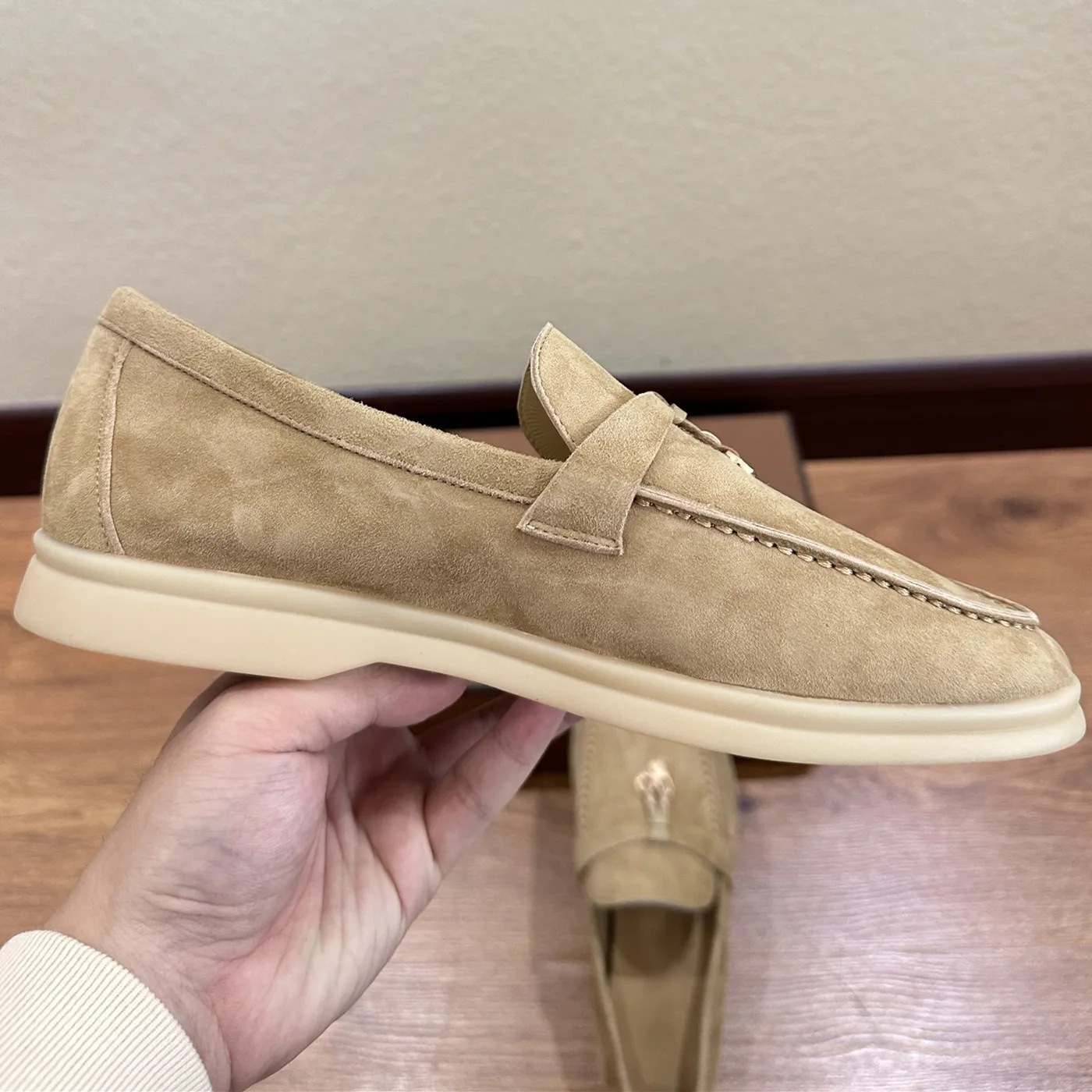 Moccasin Luxury Genuine Leather Casual Shoes Women's Shoes Spring and Autumn 2023 New Summer Walking Single Shoes Lazy Lefu Shoe