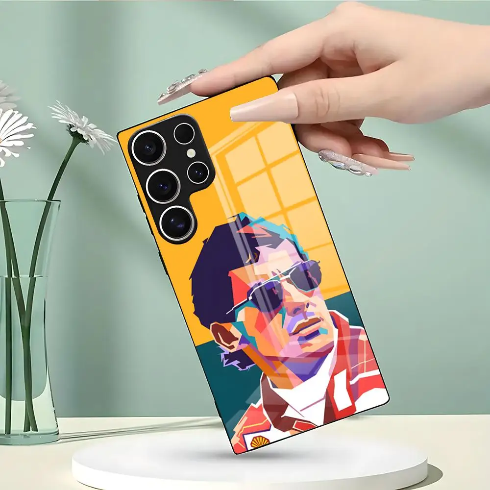 Фото Чехол для телефона A-Ayrtons F1 Senna-es для Samsung S26 S25 Edge Ultra 23 22 21 20 Ultra Plus S24 Fe, стеклянная крышка №2