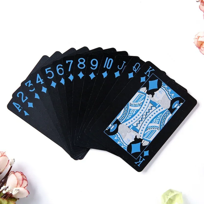 

Игральные карты для покера, набор из 24 карат золота с золотыми листьями, пластиковая Волшебная Водонепроницаемая колода карт, Подарочная коллекция волшебной воды