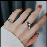 money bell retro ring female european and american retro personality ring female trend