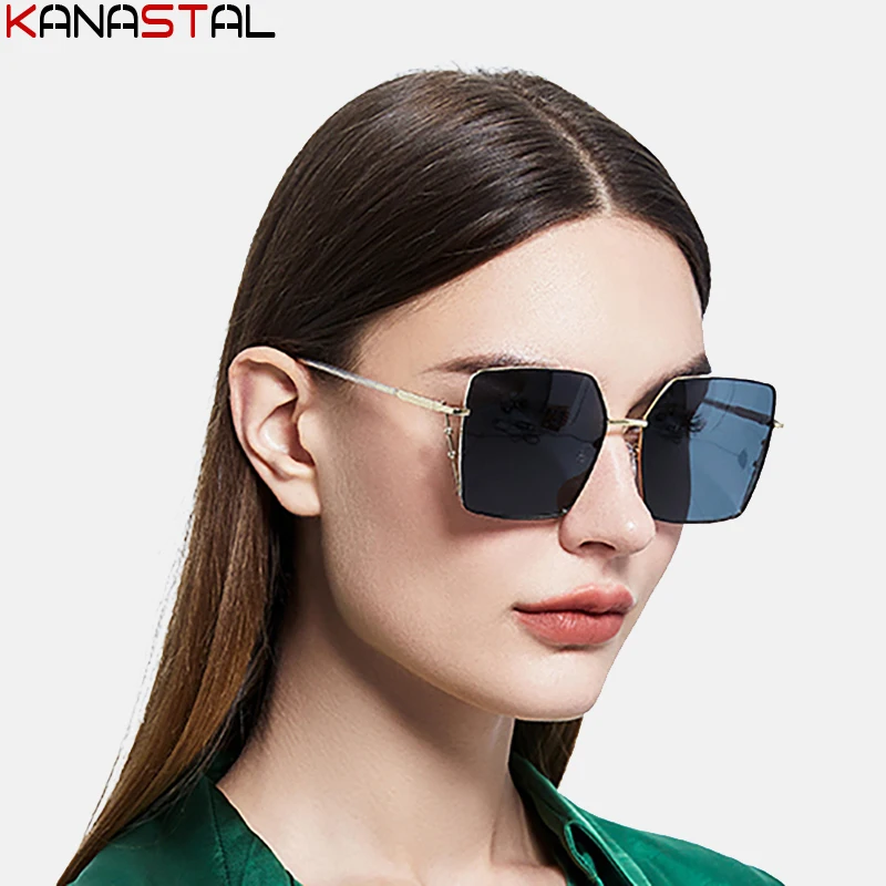 

Women Polarized Sunglasses Gradient Color Design Sun Glasses Polygon Eyeglasses Frames Outdoor Anti-UV Party Eyewear Men Trend