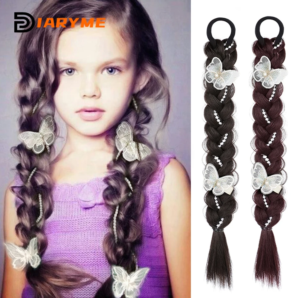 

Синтетический парик Женский удлинитель для конского хвоста коса бабочка Твист коса боксерская коса в стиле принцессы рыбья коса удлинител...