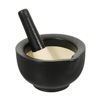 1 set grinder black spices tool tablet crusher ceramic mortar and pestle mortar for storage kitchen home