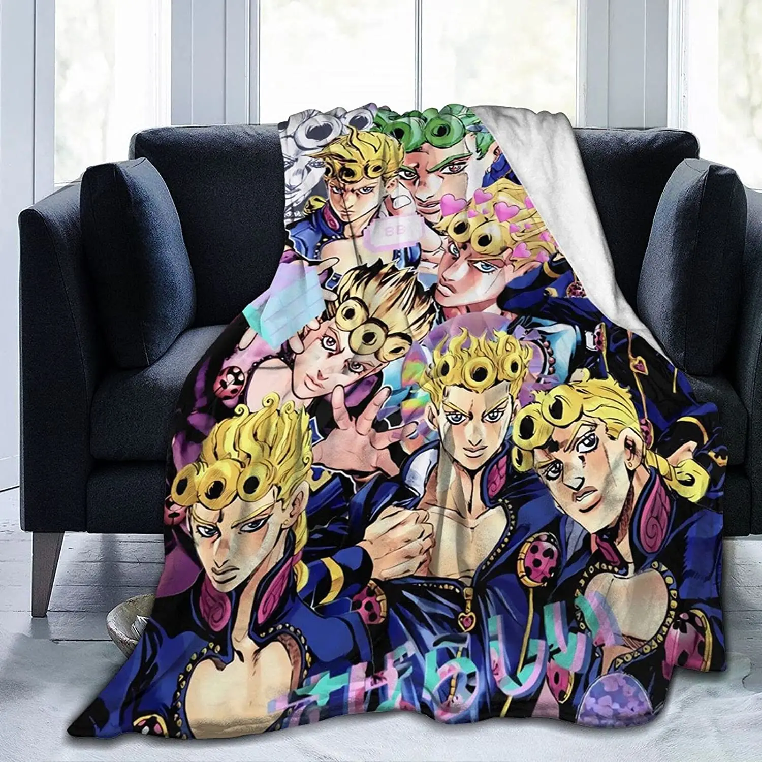 

Giorno Giovana Fluffy Soft and Comfortable Blanket, Anime Warm Embrace of Sympathy