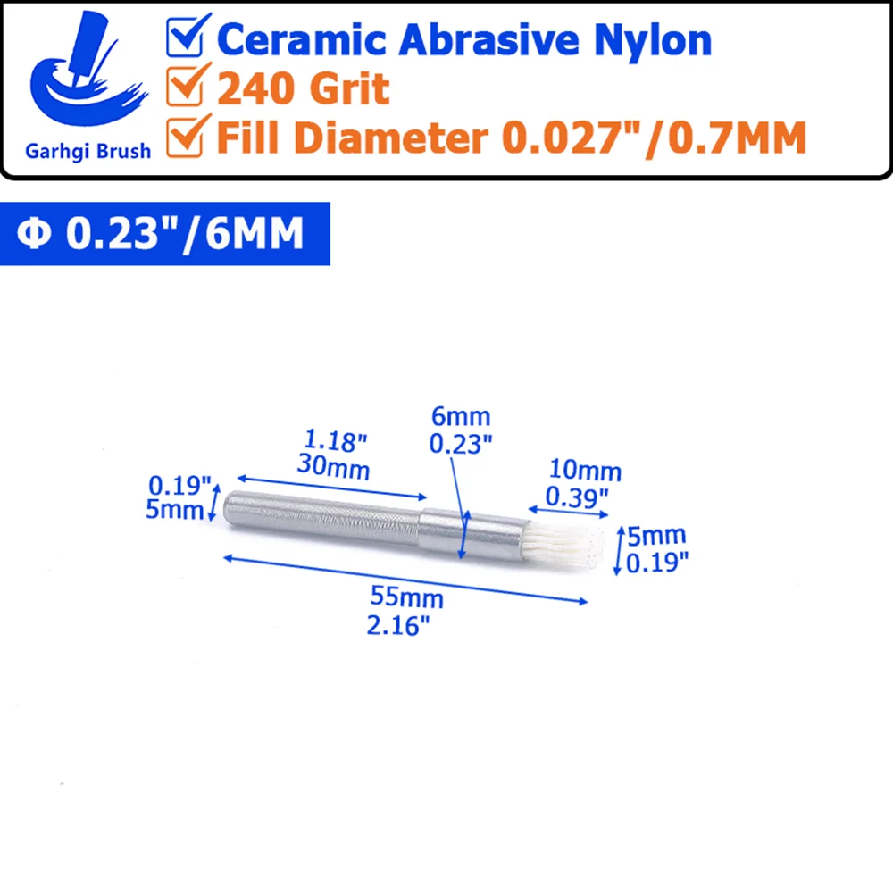 

Керамические абразивные нейлоновые концевые щетки Garhgi Brush