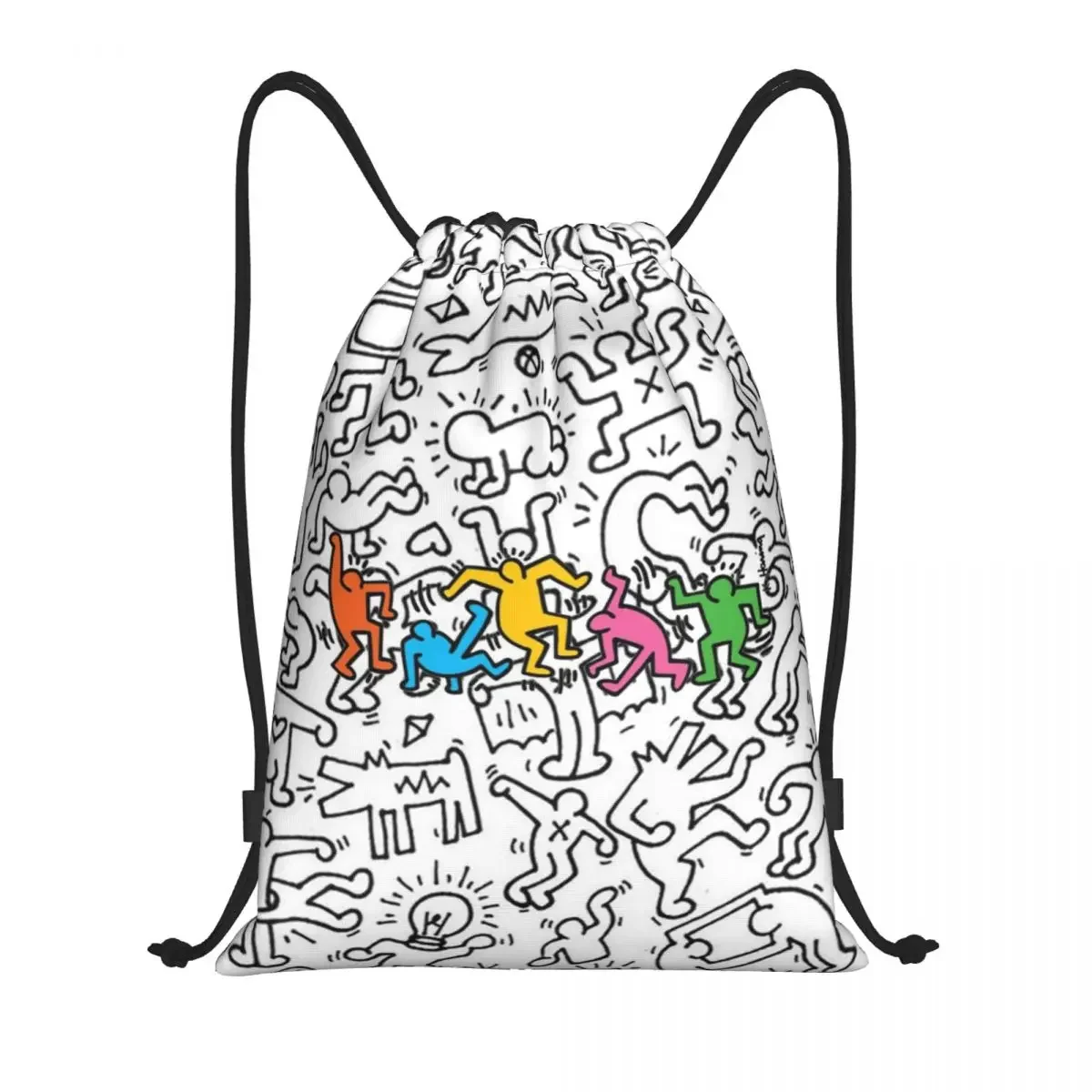 Очень многослойная Сумка на шнурке Haring Graffiti Rap Pop Art для мужчин и женщин легкий