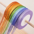 Лента металлическая золотистаяСеребристаяРозоваясиняя с блестками, 10 мм