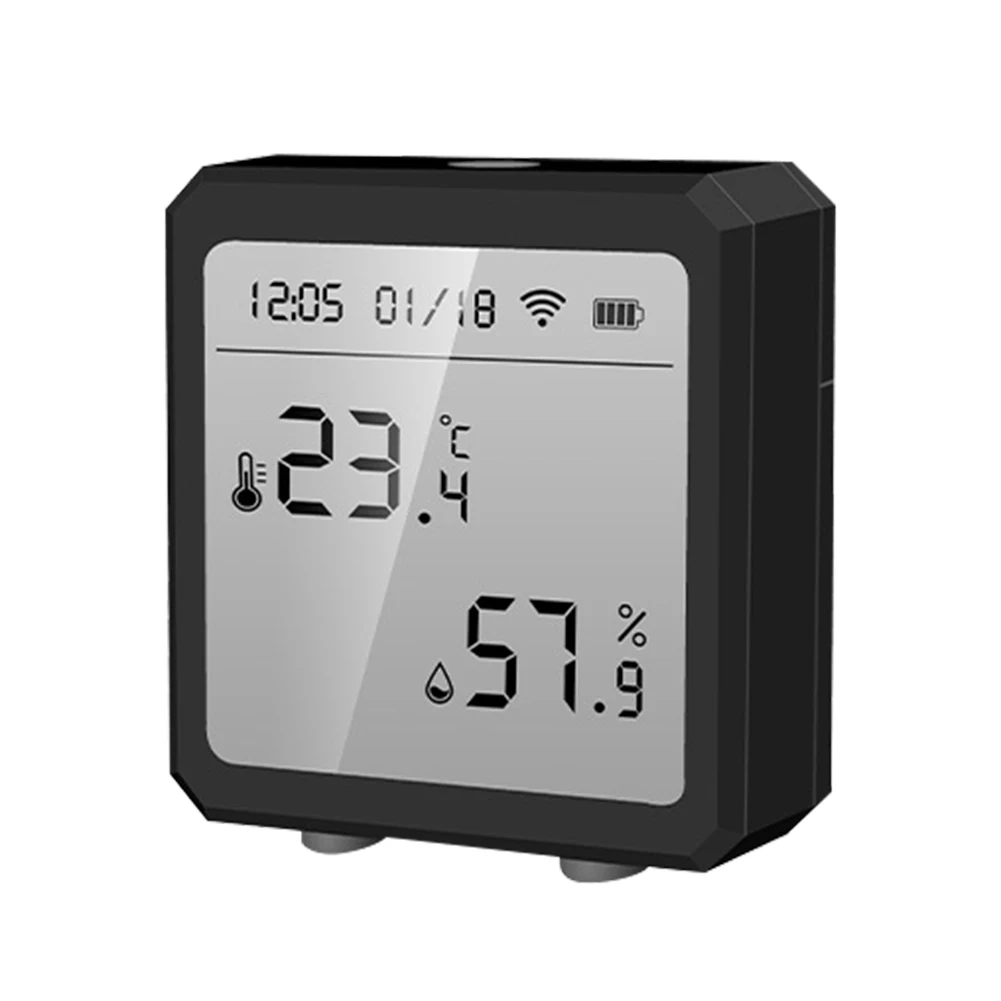 

WIFI Temperature and Humidity Sensor Indoor Hygrometer Thermometer with LCD Display Works With Amazon Alexa And Google Home