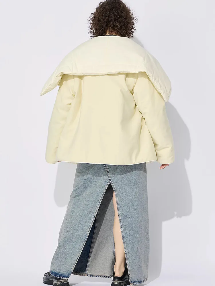 Женская одежда y2k осенняя и зимняя простая свободная хлопковая куртка с большим