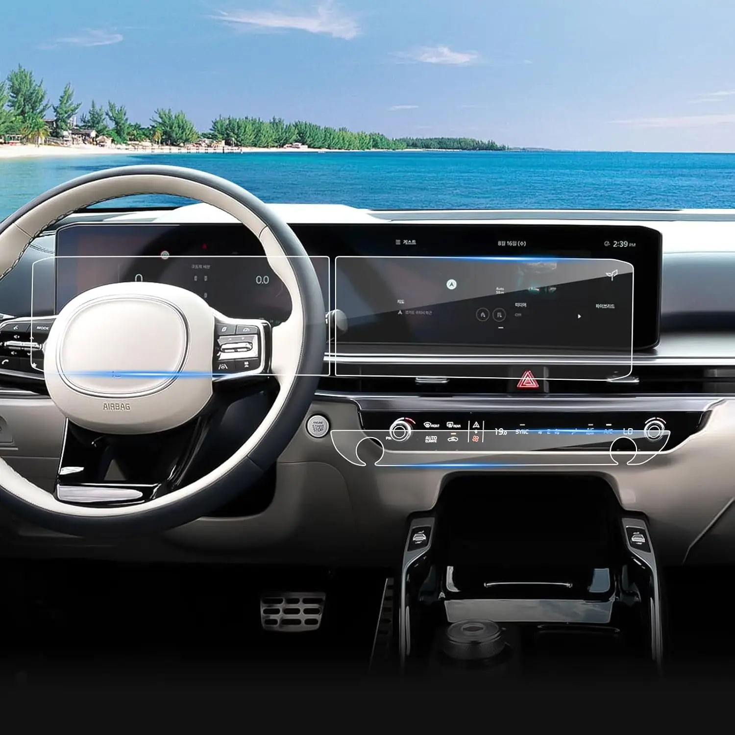 

Для Kia Sorento 2024 2025 автомобильная GPS-навигация закаленное стекло и NANO кондиционер защитная пленка ЖК-экран пленка