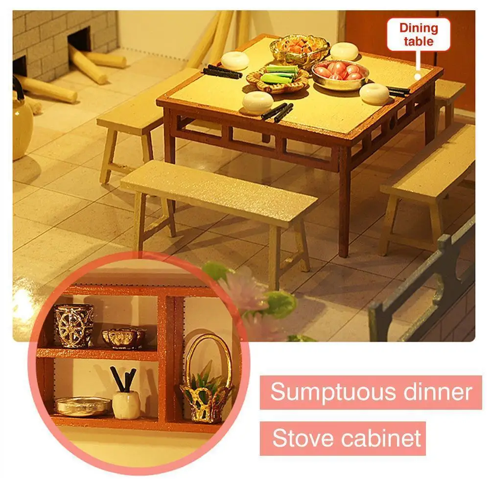 

Сборный набор «сделай сам» для деревянного дома, 3d миниатюрные строительные блоки, игрушки для строительства, дом на день рождения, обучающ...