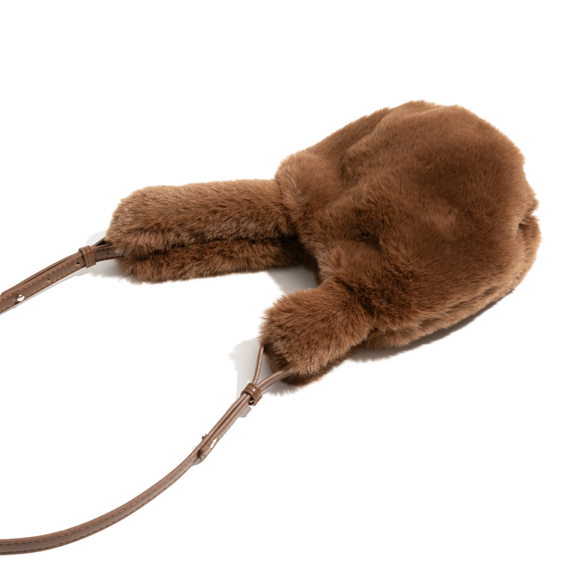 KOKOPEAS женская однотонная сумка-хобо на запястье из искусственного меха плюшевая