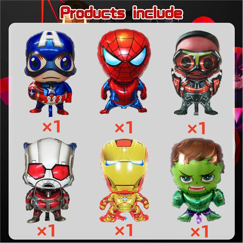 

6 шт. фольгированные шары Marvel Супергерои