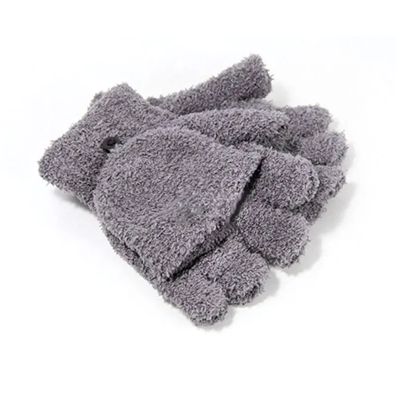 

Unisex Half-Fingers Gloves Winter Warm Gloves Knitted Flip Glove Flexible Touchscreen Gloves Men Women Exposed Finger Mittens