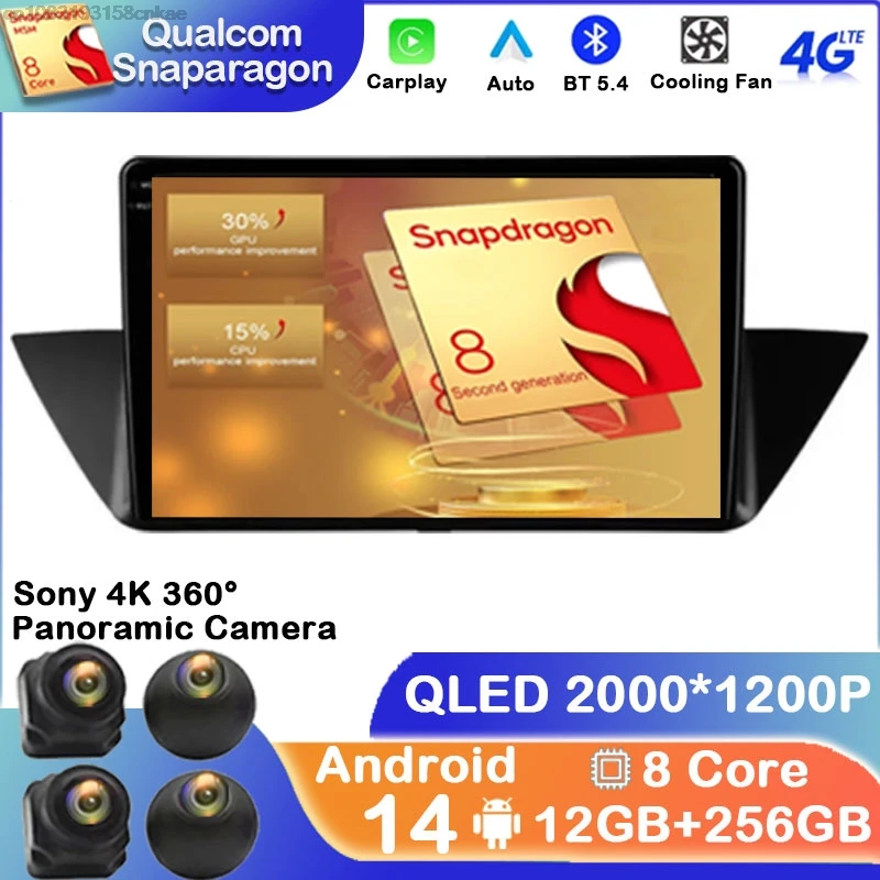 Автомагнитола на Android 14 для BMW X1 E84 2009 - 2012 BT 2 DIN GPS wi-fi DSP