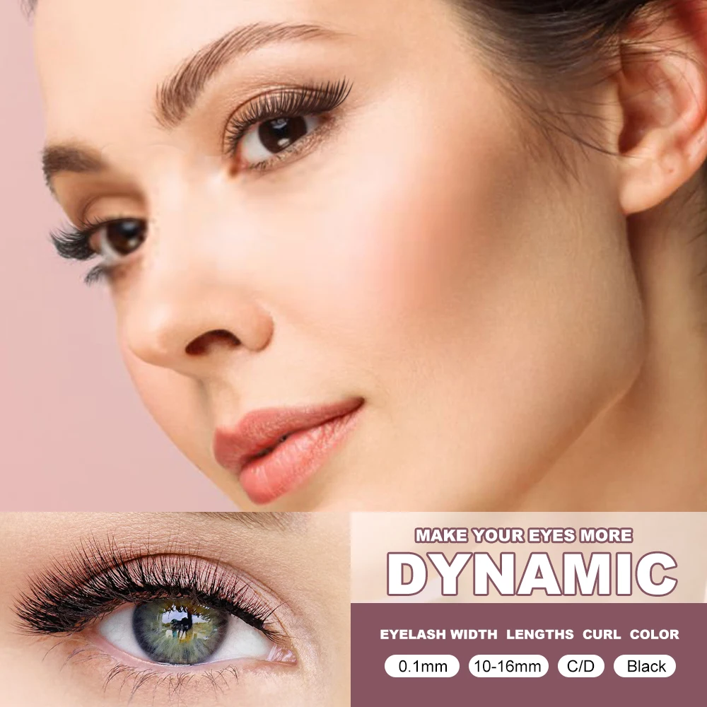 120 шт. пушистые ресницы для наращивания ETVITE