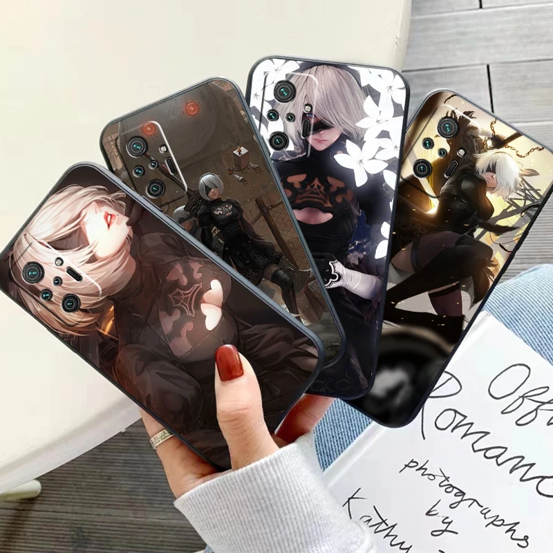 

NieR: Automata Phone Case For Xiaomi Redmi Note 10 10X 10T 10S 9 9T 9A 9C 9S 9 Pro Coque Liquid Silicon Back Carcasa