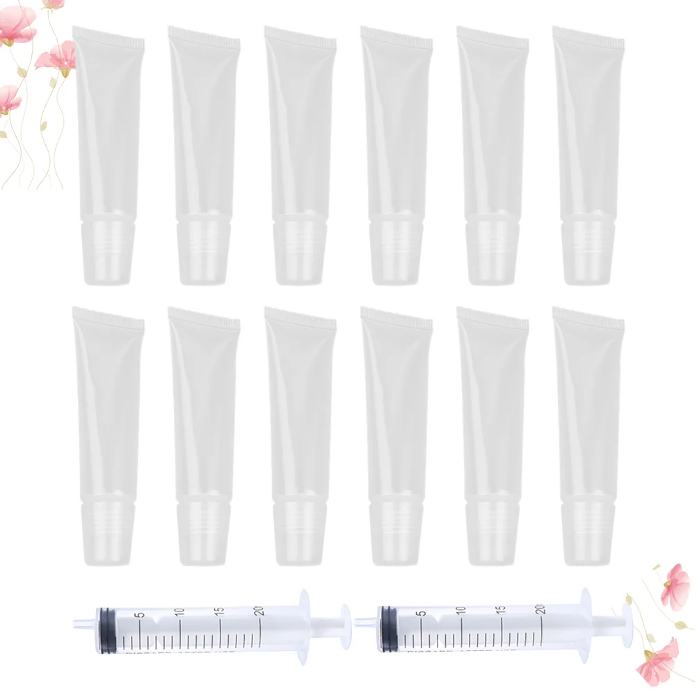 

52pcs Empty Lip Tubes Lip Gloss Containers Lip Gloss Balm Container Tubes with 3pcs Dispensing for DIY Lipstick Samples