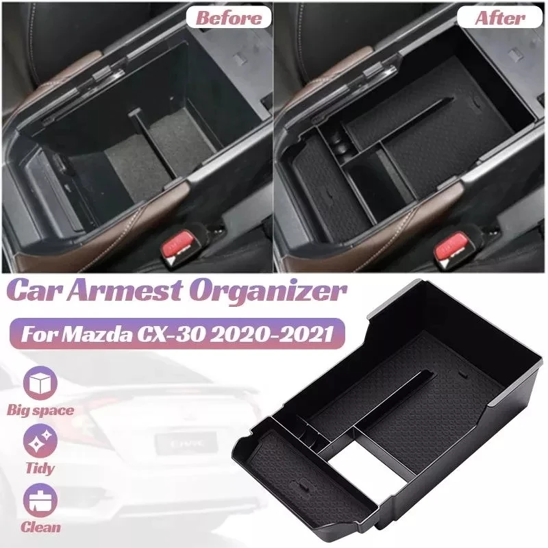 

Для Mazda CX-30 CX30 2020 2021 автомобильный контейнер для хранения аксессуаров, подлокотник для рук, подлокотник для перчаток, автомобильный контейнер