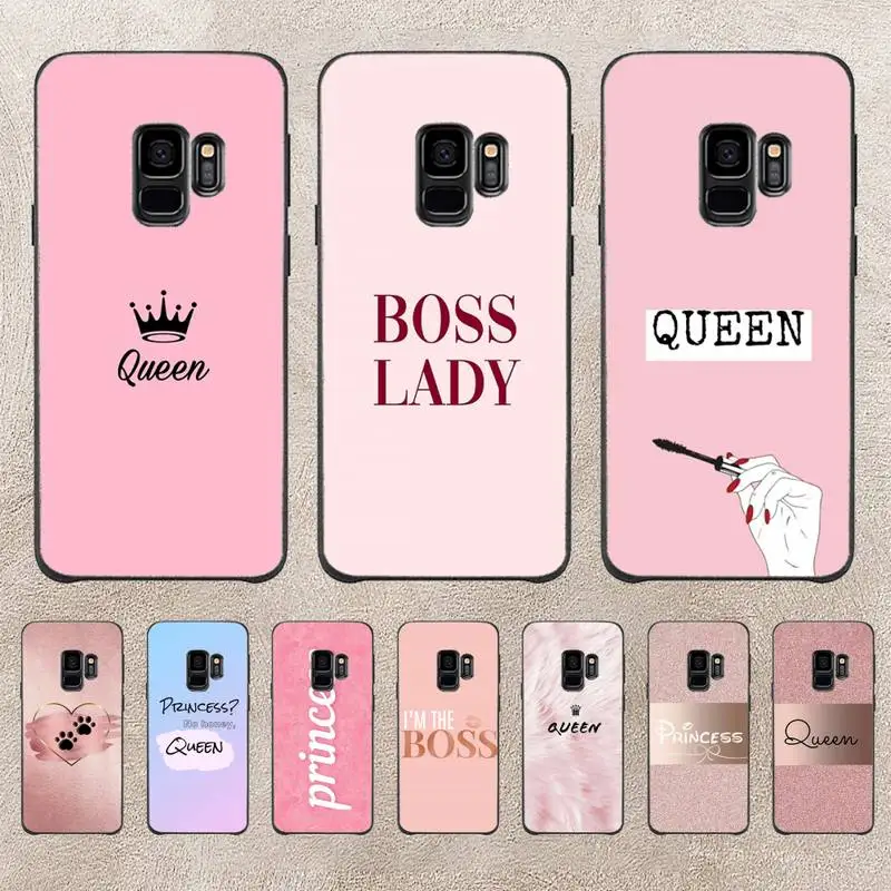 

Rose Gold Pink Princess Queen Phone Case For Samsung Note 8 9 10 20 Note10Pro 10lite 20ultra M20 M51 Funda Case