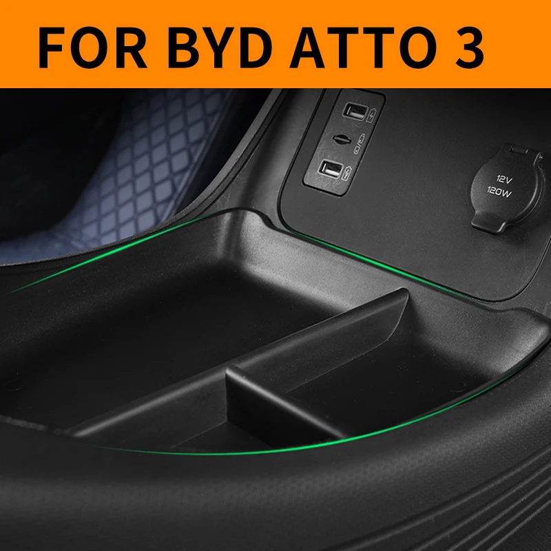 Storage Box Central Armrest Center Console Cup Holder For Byd Atto 3 2022 2023 Car Accessories