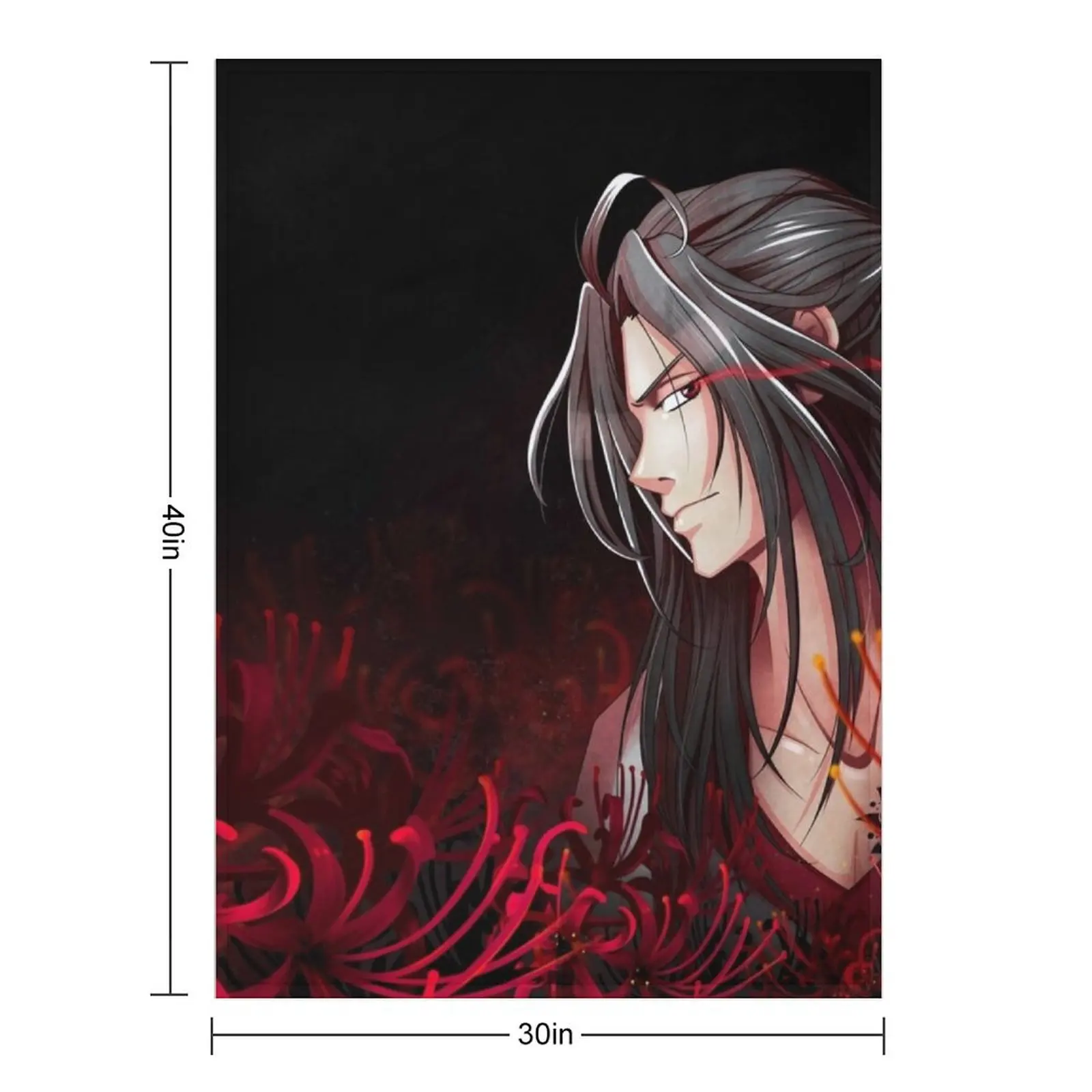 Фото Вэй Ин? Плед Yiling Laozu / Mo dao Zu Shi MDZS, декоративный, утяжеленный, из фланелевой ткани, мягкий, в клетку №2