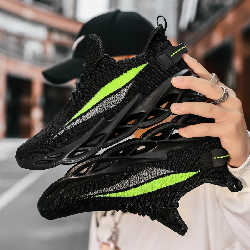 YUYIN дышащие сетчатые повседневные кроссовки без шнуровки со шнуровкой для мужчин