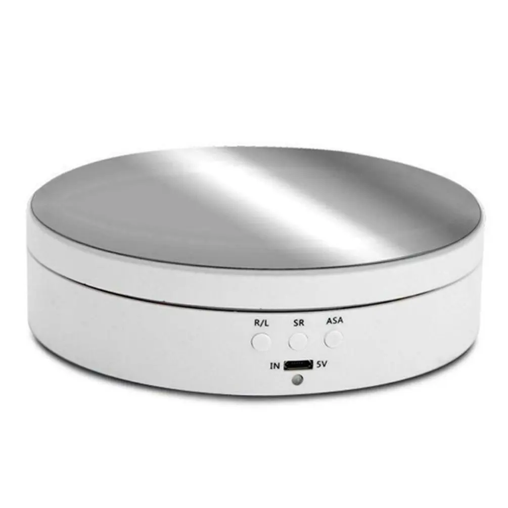 

360 Degree Rotating Display Stand Base Mirrored Electric Display Table Showroom Photography Jewelry Turntable for Photo Shooting