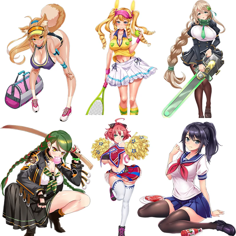 

CK721 Project Qt Lovely School Style Anime Girl PVC Sticker For Home Decoration Car Moto Ipad Decals