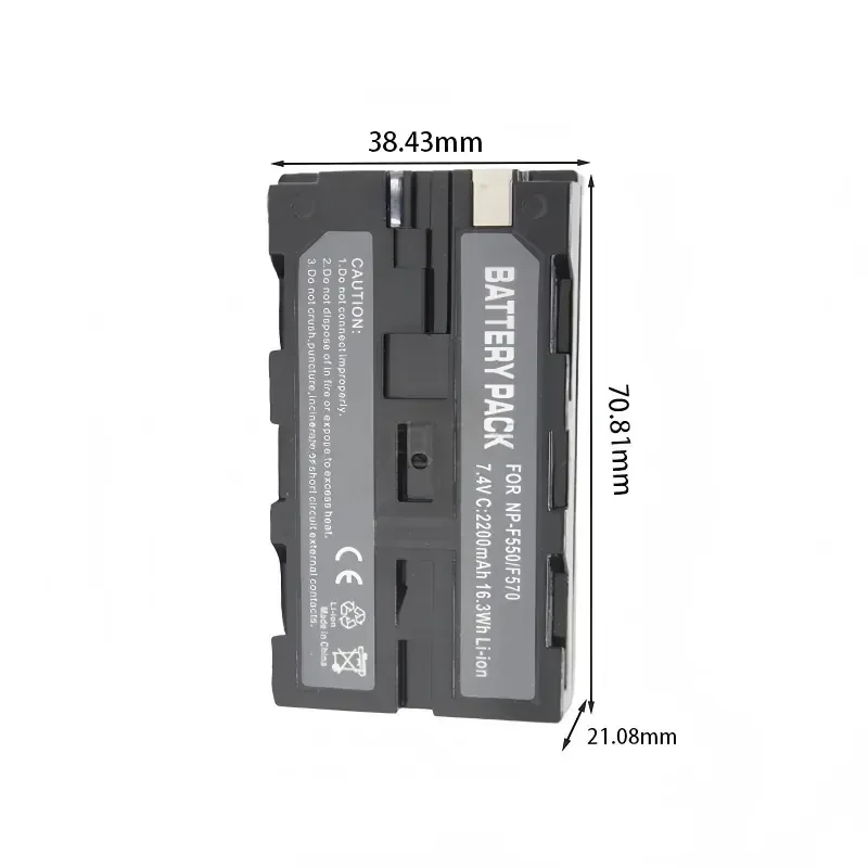 Фото Аккумулятор NP-F550 7.4V 2200mAh для камер Sony XR550E, CX45, CX680, AXP55, CX550E, DCR-HC20, HC30, HC40, HC65, HC85 и светодиодных видеосветильников №5