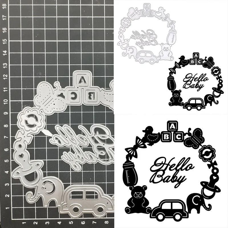 

Car Toys Elephant Circle Metal Cutting Dies Stencil Scrapbook Album Stamp Paper Card Embossing Decor Craft Knife Mould