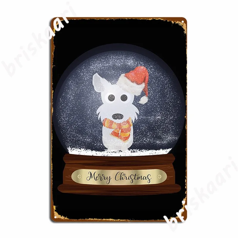 

Новогодний подарочный плакат West Highland White Terrier, металлический плакат, ретро кинотеатр, кухонная роспись вечерние чный жестяной плакат