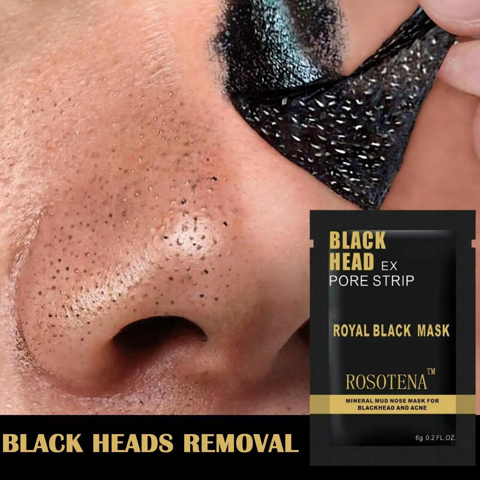 

Nose Blackhead Remover Deep Cleansing Skin Care Nose Pore Dots Black Strips Pore Treatment Shrink Acne Clean Q7j3
