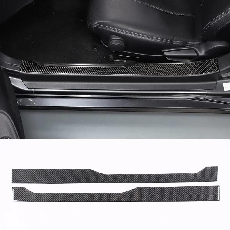 

For Mazda MX-5 2016-2023 soft carbon fiber car door sill protection sticker welcome pedal protection cover car accessories