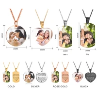 skqir personalized customized photo name necklace for women especial tag heart round custom letter pendants lover jewelry gifts