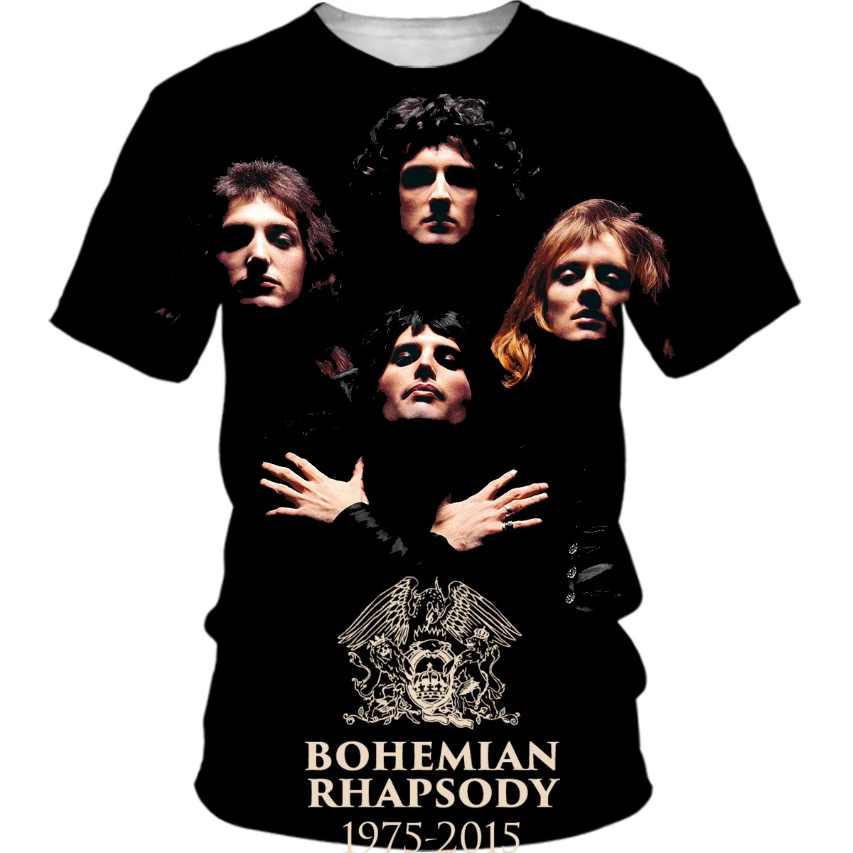 Футболки Queen в богемном стиле Rhapsody мужские и женские футболки с 3D принтом Freddie Mercury