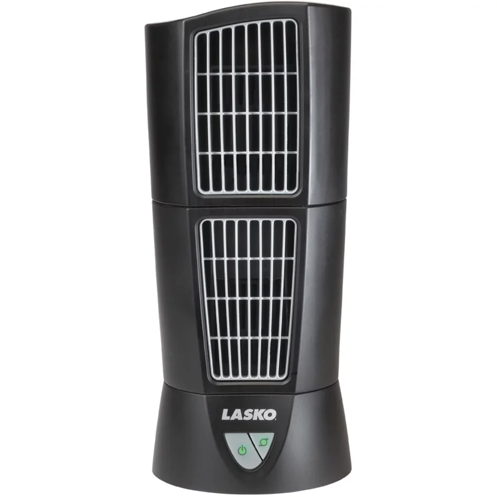

Desktop Wind Tower Fan In Black Portable Air Conditioner Neck Fan (US Stock)