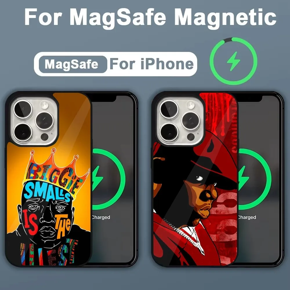 Чехол для телефона Notorious B-Biggie BIG iPhone 16 15 14 13 12 11 Plus Pro Max Mini Magsafe с магнитной