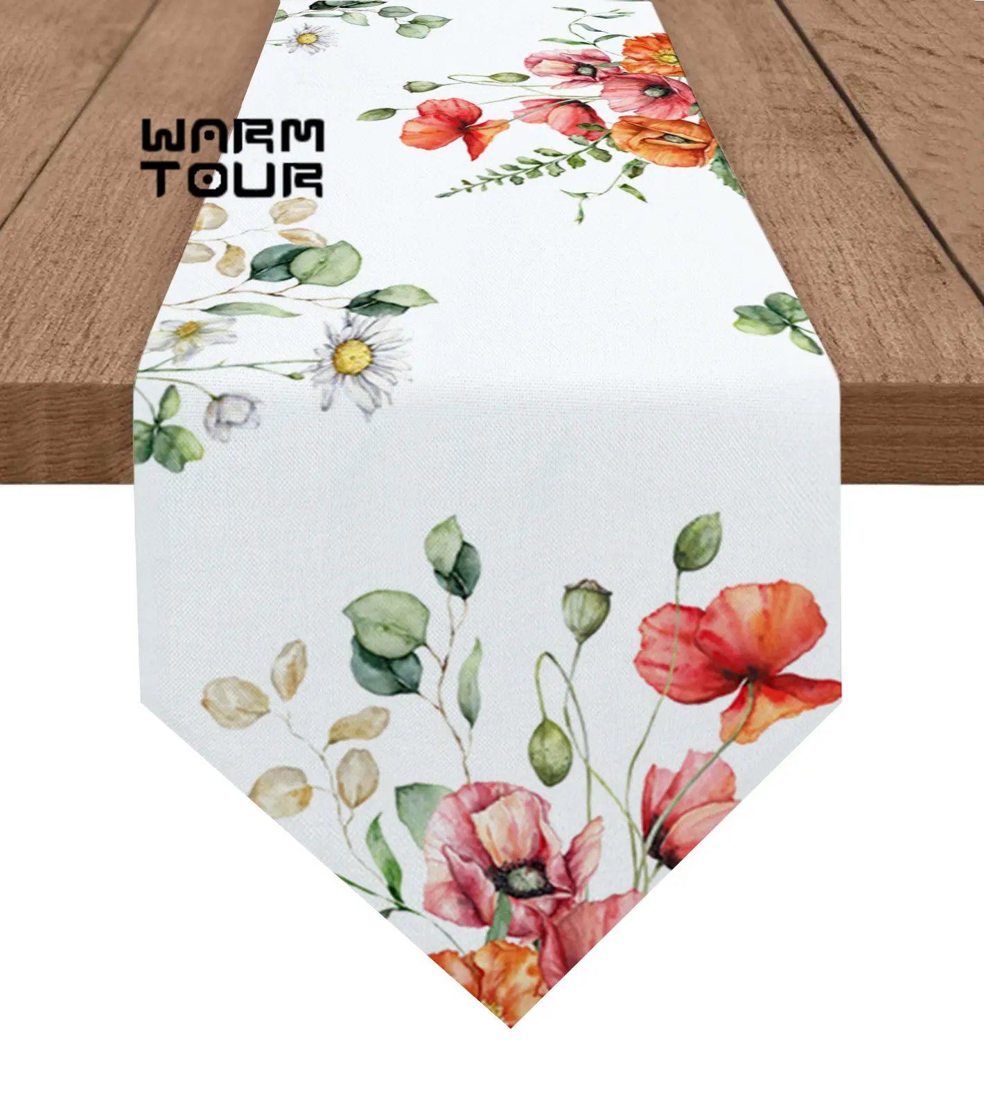 

Растения Цветы Мак настольная дорожка свадебный фестиваль обеденные украшения Настольная Обложка кофейная столовая фотография