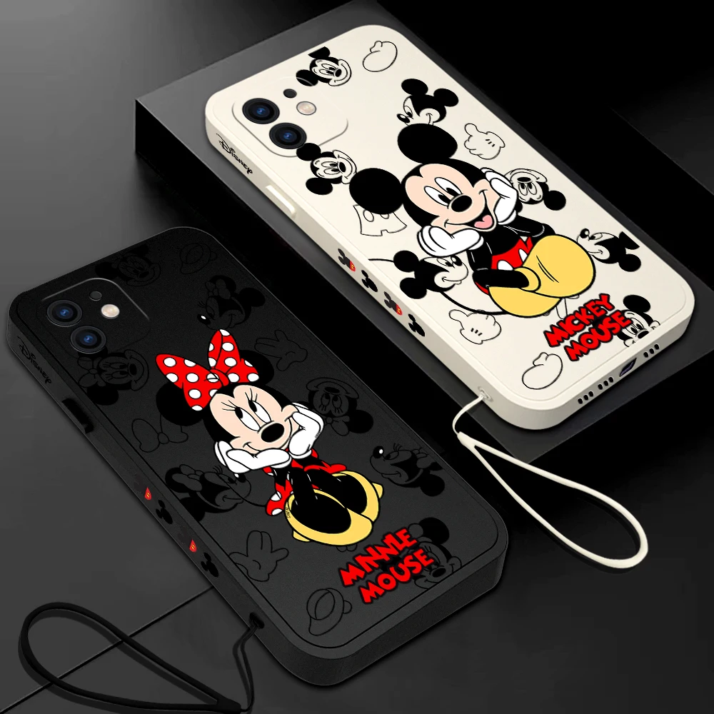 Чехол для телефона с Микки Маусом iPhone 16 15 14 13 12 11 Pro Max Mini X XR XSMAX 8 Plus