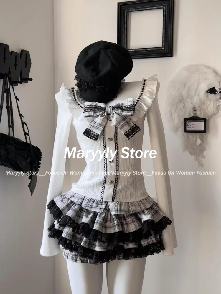 Японский винтажный сладкий комплект из 2 предметов женский кавайный лоскутный