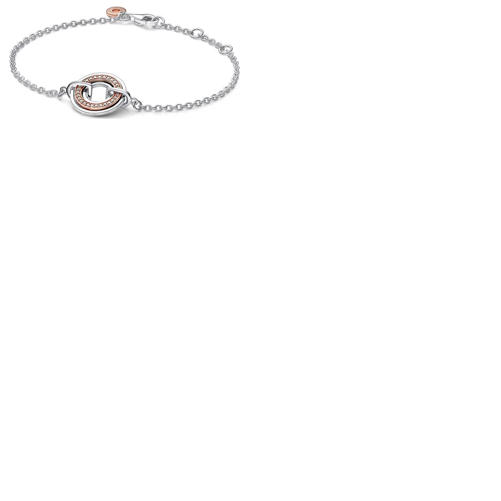 2023 NEW 100% 925 Sterling Silver Autumn Autograph Logo Round Chain Bracelet Fit DIY Women Fashion Original Jewelry Gift