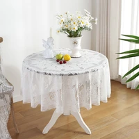 1pc nordic tablecloths wedding princess lace round table cloth for dining kitchen coffee party table cover decoration
