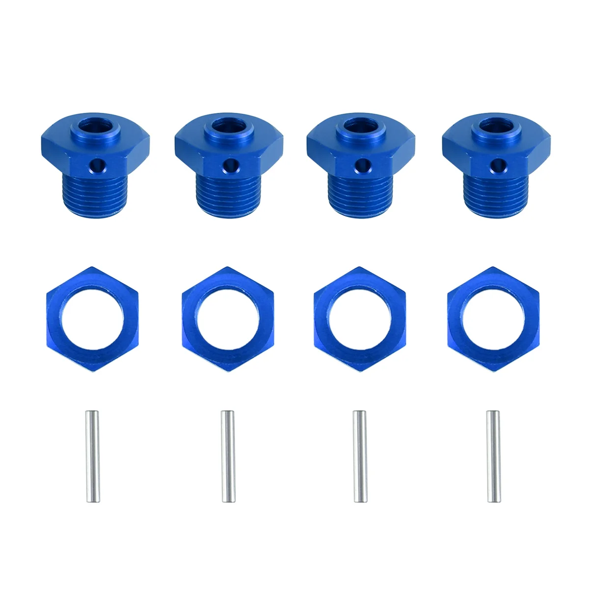 

Metal 17mm Wheel Hex Hub Adapter with Nut for Arrma 1/8 3S 1/10 Big Rock V3 RC Car Upgrade Parts,Blue
