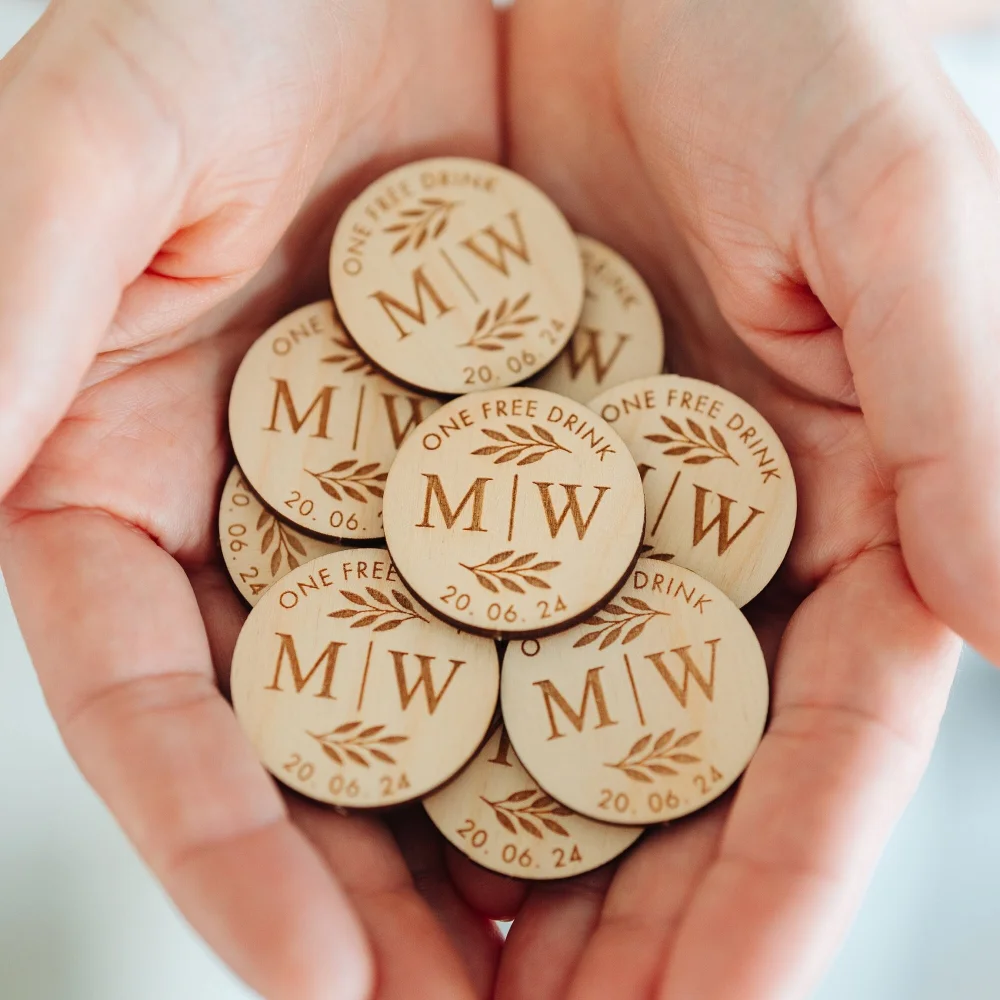 10/20/50 шт. Персонализированные Жетоны для напитков забавное свадебное украшение