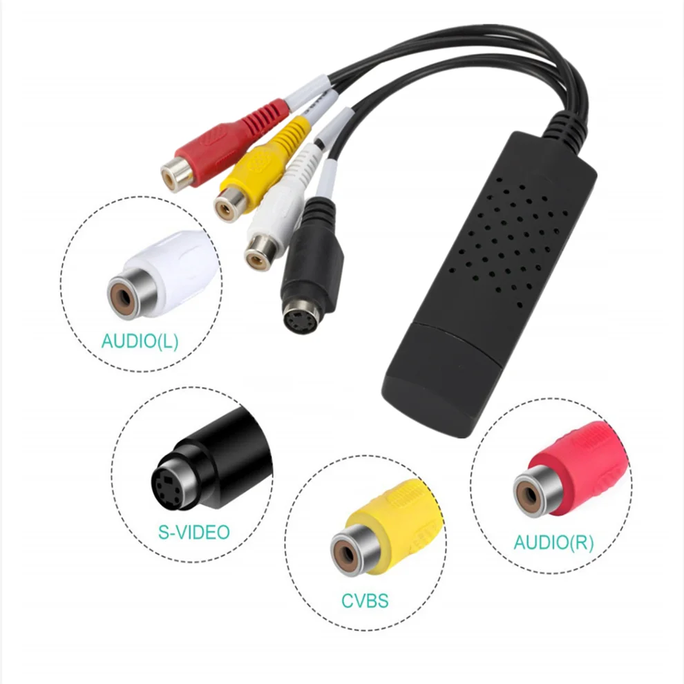 USB-адаптер для захвата аудио-и видеосъемки LccKaa с USB-кабелем от USB 2 0 к RCA