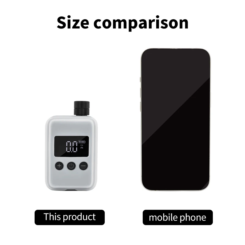 Электрический мини-портативный велосипедный насос с цифровым манометром PSI